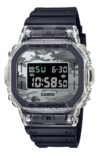 Relógio Casio G-shock Dw-5600skc-1dr *camuflado Cor Da Correia Preto Cor Do Bisel Transparente Cor Do Fundo Camuflado