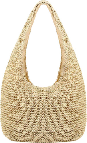 Naimo, Bolso De Hombro De Playa De Paja Para Mujer, Bolso De