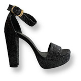 Zapatos Negro Jennifer Lopez 100 Glitter Outlet/saldos Mchn