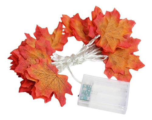 Guirnalda Decorativa 30 Led Hojas De Arce - Otoño 5m A Pilas