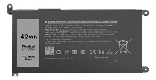 Bateria (yrdd6) Para Dell Inspiron 5481 3493 5480 7586 Serie