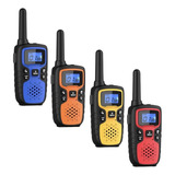 4 Walkie Talkies Portátiles De Dos Vías Largo Alcance