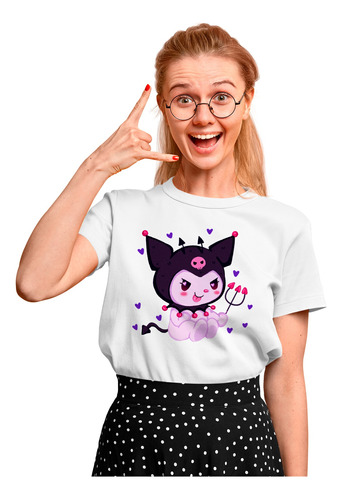 Playera Serie Hello Kitty Kuromi Kawai Moda Ropa Aesthetic