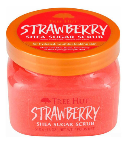  Tree Hut Shea Sugar Scrub Strawberry Creme Morango 510 Ml