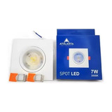 Kit 10 Spot Led 7w Quadrado Direcionável Gesso Sanca Bivolt