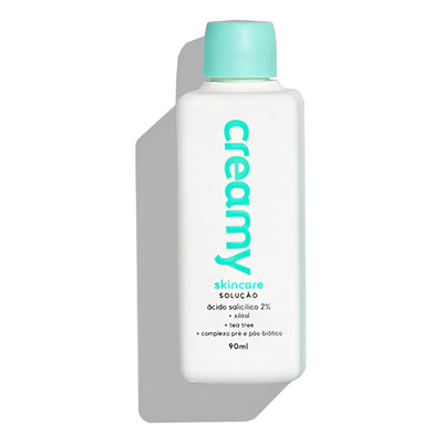 Creamy Skincare Ácido Salicílico 90ml | Ameniza Linhas Finas Rápida Absorção Diminui o Brilho Excessivo Diminui os Cravos Peles Mistas Oleosas Noturno e Diurno | Frete grátis