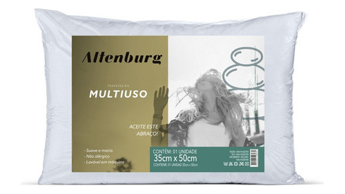 Travesseiro Altenburg Multiuso 35 X 50 Cm Branco