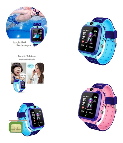 Relógio Smartwatch Para Crianças Com Rastreador Q12 Infantil