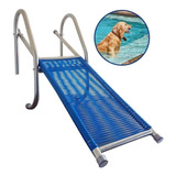 Escada Inox Salva Pet Gato E Cachorro Com Rampa Para Piscina