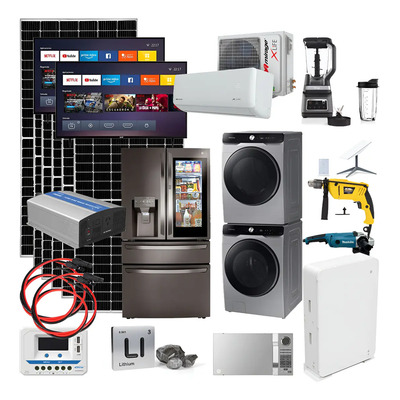 Kit Solar Autónomo 22000w Litio Uso Pesado Casa Completa Gris Oscuro 120v 110v
