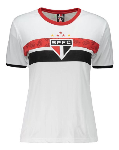 Camiseta São Paulo Feminina Baby Look Original Braziline