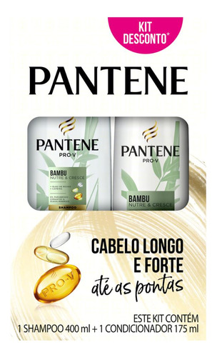 Shampoo 400ml + Condi. 175ml Pantene Bambu Nutre & Cresce