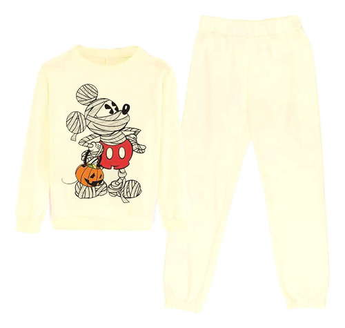 Conjunto Sudadera Y Pans Niñe Mickey Mouse Halloween 2 Pzs