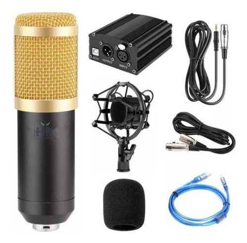 Kit Completo Dazz Microfone Sounds Base Antiruído Preto