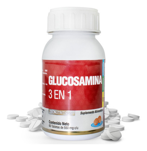 Suplemento Para Articulaciones Tecnu Glucosamina Condroitina Sabor Sin Sabor