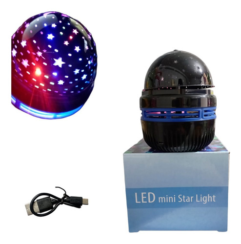 Mini Bola Disco Proyector Luz Led Estrellas Usb