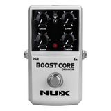 Pedal Booster Nux Boost Core Deluxe Guitarra Electrica Color Blanco