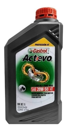 Aceite Castrol Actevo Sae 20w 50 4t Mineral Stinger Motos