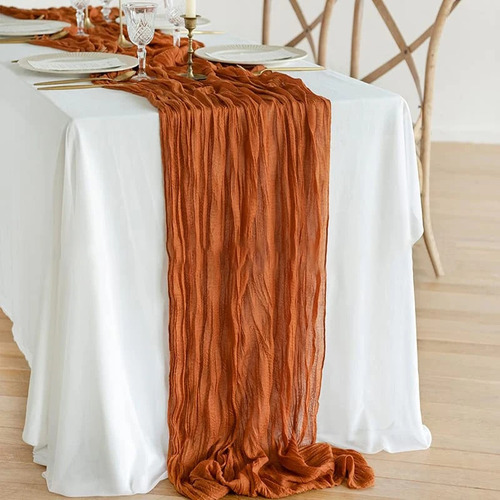 Decoração De Mesa De Jantar Rust Table Runner Wedding