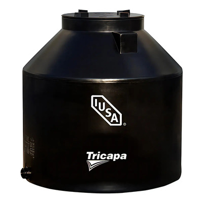 Tinaco Para Agua Iusa Iusa Tricapa Vertical Polietileno De Alta Densidad (pead) 450l Negro De 112 cm X 84 cm | Meses sin interés