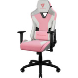 Cadeira Gamer Cor Rosa Até 120kg Confortável Apoio Braço 2d