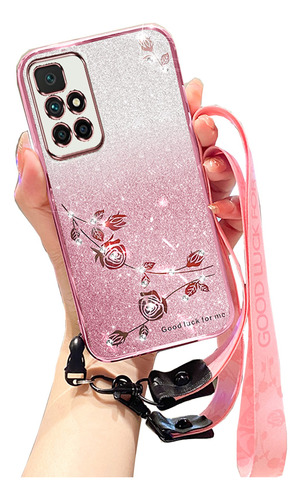 Brillo Brillante Carcasa Cute Funda Para Xiaomi + Correas