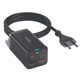 Carregador Baseus Gan3 Pro Desktop Charger Ccdk65e Usb-c Preto 2 Usb-c + 2 Usb-a 65w