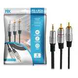 Cabo P2st+2rca 2m Chip/sce - Cabo P2 Estereo X 2 Rca Macho