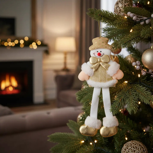 4 Pzas Adornos Navideños Muñecos Colgables
