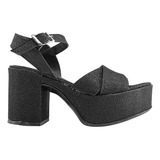 Sandalias Mujer Zapatos Cruzada 390p Plataforma Liviano 9cm 