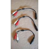 Cable Adaptador 2 Rca Macho A 1 Miniplug 3,5 Hembra (unidad)