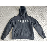 Buzo Hoodie Paris By Shafe Talle S Real Color Negro