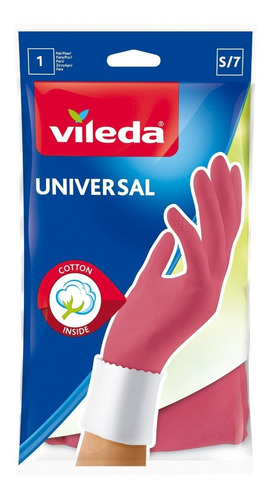 Vileda Universal Guantes De Limpieza Con Interior Algodón Talle S/7 - 60035