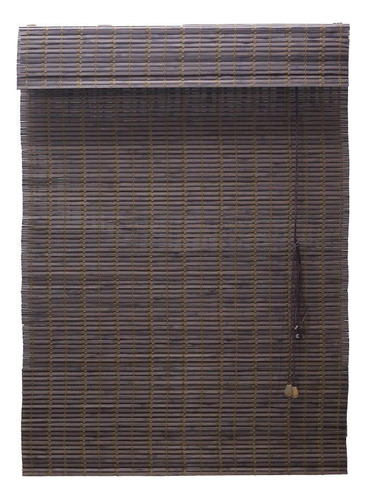 Persiana Bambu Romana Marrom 80 L X 160 A Cm Cortina Madeira
