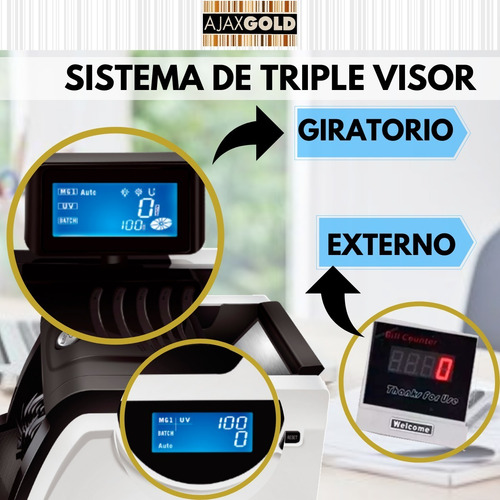 Contadora De Billetes Máquina Cuenta Dinero Detector Falsos