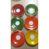 Platos Antiguos De Cristalerías De Chile Colores. Usado 10