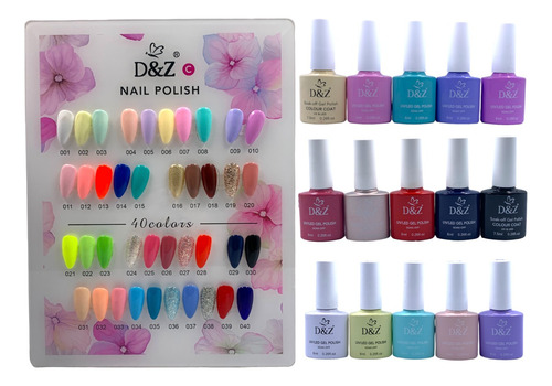 Esmalte Em Gel Dez Coleção C 8ml D&z Original Promoção Led