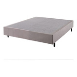 Base Cama Box Casal Champagne 138x25 Linho Bege Difference