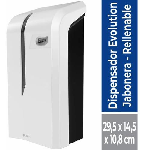 Dispensador Elite Evolution Granel Jabón O Alcohol Color Blanco