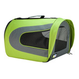 Transportadora De Tela Fancy Pets Verde Fashion Intermedio