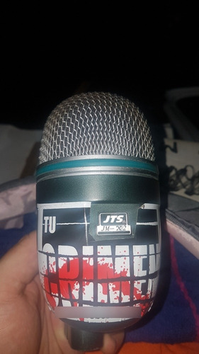 Microfono Jts Jm-x2 Blue Stripe Para Bombo Bajos Con Pipeta 
