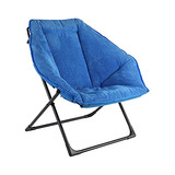 Silla Hexagonal Marco Metálico Plegable, Azul, 33.5 D ...