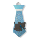 Distintivo Corbata De Elefante Para Baby Shower En Fomi Azul