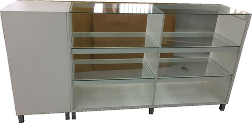 Mueble Mostrador Vitrina 1.50mts + Mostrador Caja 50 Cms