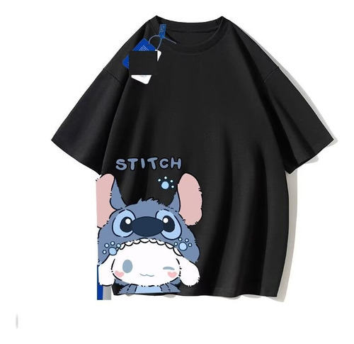 Camiseta De Manga Corta De Algodón Cinnamoroll Cos Stitch 