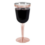 Bloomingoods 50 Copas De Vino De Plastico Desechables Con Bo