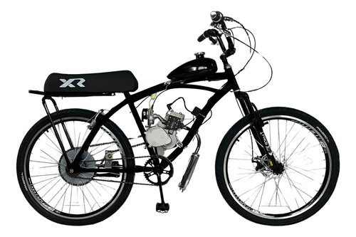 Bicicleta Bike Motorizada Banco Xr + Kit Motor 80cc Moskito Cor Preto Tamanho Do Quadro 17