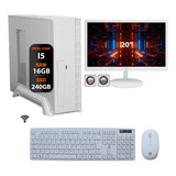 Computador Completo Slim Core I5 16gb 240gb Monitor20 Branco