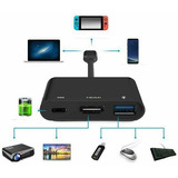 Adaptador Vídeo Tipo-c P/ Hdmi Usb 3.0 4k Macbook Celular Tv