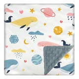 Manta De Bebé Para Niños Y Niñas (estampado De Ballenas, 30